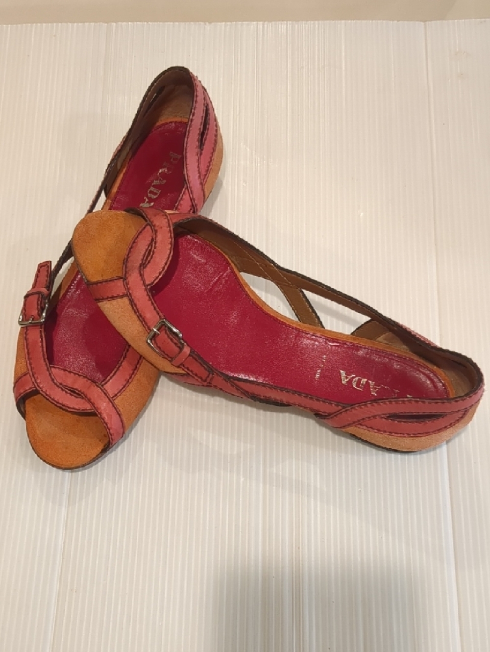 Prada Two Tone Leather Summer Shoes